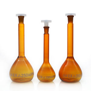 ขวดแก้วซิลิเกตปริมาตรใสสีอำพันสีน้ำตาลเข้มขนาด100มล. 250มล. 500มล. - Product Image 2