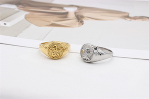 Bague en acier inoxydable de haute qualité, délicate, personnalisée, style rétro, amour, cupidon, <span class=keywords><strong>ange</strong></span>, pour hommes et femmes, bijoux de mode - Product Image 6