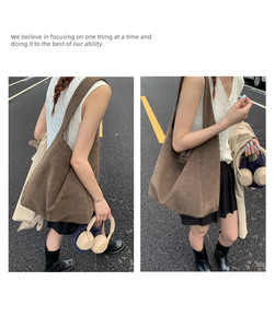 Sac à bandoulière en toile imperméable grande capacité pour femme, sac à main décontracté en toile de coton, sac de voyage fourre-tout - Product Image 6