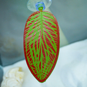 RTS Snelle Levering 10cm Vechtvis Zwemvlieg Vis Rustplaats Kunststof Blad met Zuignap voor Visbak Aquarium Decoratie Accessoires - Product Image 5