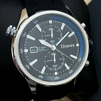Jam Tangan Pria Mewah Bosst Karet Kronograf Quartz Kaca Mineral Jarum Bercahaya Tahan Air HB Sports Montres Homme