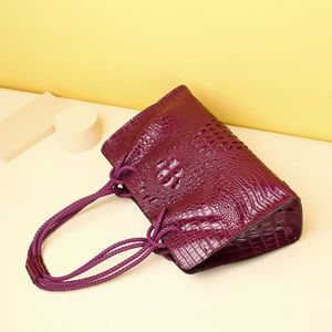 Sac à bandoulière carré pour femme, nouveau motif crocodile, sac fourre-tout classique avec <span class=keywords><strong>grande</strong></span> fermeture éclair - Product Image 4