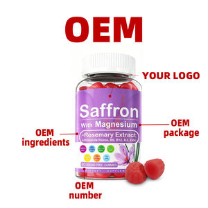 Rozmarin Özlü ve <span class=keywords><strong>Rhodiola</strong></span> <span class=keywords><strong>Rosea</strong></span> İçeren Şekersiz Premium Premium Safran Magnezyum Jelibonları, Ruh Hali Desteği İçin - Product Image 2