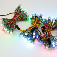 Lumière LED carrée RGB 12 mm, étanche IP67, adressable individuellement, haute luminosité, faible consommation, pour aménagement paysager