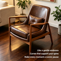 Fauteuil d'appoint de luxe léger avec dossier, chaise de coiffeuse pour chambre à coucher, chaise de bureau de loisirs de style nordique pour salon