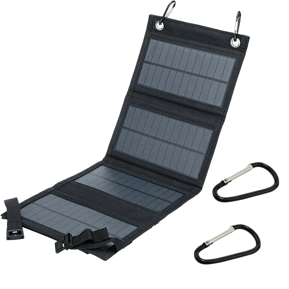 Carregador solar dobrável portátil personalizado de 30 W, sistema de painel solar de energia móvel de alta qualidade à prova d'água para carregamento de telefone e laptop