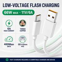Cable de Carga Rápida USB Tipo C de 65W 6A, Cobre Estañado, PVC, Banco de Energía, Teléfono Android, Viajes, Oficina, OEM, ODM, Venta al Por Mayor
