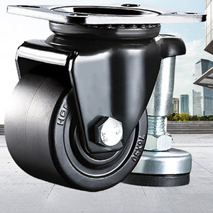 Super Heavy 3in Gimbal Wheel Caster mit geringer Schwerkraft Nylon-Brems platten rollen Kugellager Richtungs schaft montage - Product Image 2