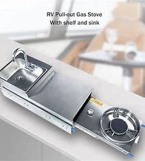 Quemador de estufa de gas RV integrado con fregadero extraíble y grifo para acampar y aventuras al aire libre - Product Image 4