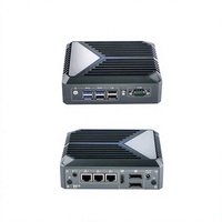 Mini PC sans ventilateur à trois écrans avec RAM DDR4 et processeur Intel J6412 Quad Core 3*Intel I225-V 2.5G LAN pour usage industriel