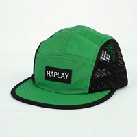 Casquette de sport 5 panneaux personnalisée de haute qualité avec logo, en nylon imperméable et maille, non structurée, séchage rapide, pour le camping