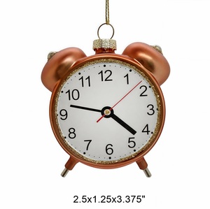Horloge de table décorative en verre avec pendentif en forme d'arbre, vente en gros, décorations de Noël en verre, ornements suspendus pour sapin de Noël - Product Image 6