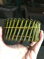 Clous en bobine pour charpente 2 et 2,5 pouces, clous en fil métallique à tige filetée pour palettes, pour pistolet à clous pneumatique, de l'usine chinoise
