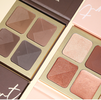 Palette de Maquillage Crème et Poudre Illuminateur Scintillant 4 Couleurs Bronze Or Blanc, Étiquette Privée, Contouring