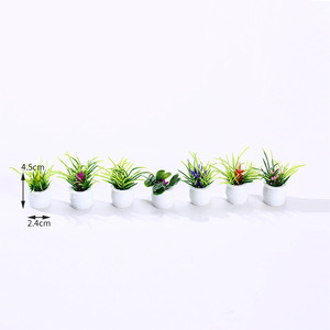 Plantes en pot miniatures simulées, 3-5 cm, en résine, décoration de bureau intérieure, micro-paysages, ensemble de 7 - Product Image 4