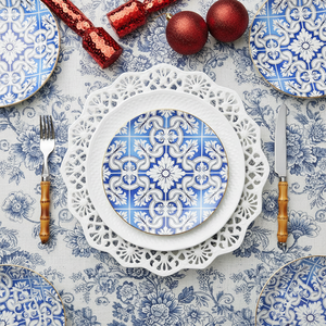 Vajilla <span class=keywords><strong>de</strong></span> Porcelana Blanca y Azul Mediterránea <span class=keywords><strong>de</strong></span> Lujo, Platos <span class=keywords><strong>de</strong></span> Cerámica con Borde Dorado, Taza <span class=keywords><strong>de</strong></span> Café, Vajilla <span class=keywords><strong>de</strong></span> Porcelana Fina al por Mayor - Product Image 2