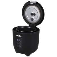 Mini cuiseur à riz portable Ricco 2,5 tasses, idéal pour une ou deux personnes, noir