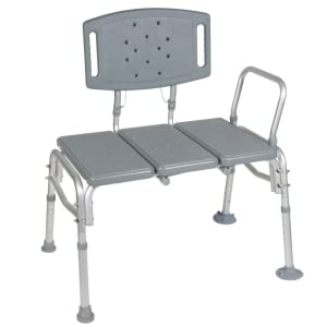 Hauteur réglable, <span class=keywords><strong>banc</strong></span> de <span class=keywords><strong>transfert</strong></span> de baignoire bariatique robuste avec dossier, siège antidérapant, douche de <span class=keywords><strong>bain</strong></span> - Product Image 6