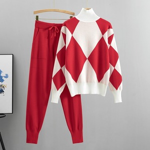 Ensemble pull col rond et pantalon à cordon Lazywind pour femme, style Y2K, coupe ample, manches longues, tricoté, pour l'automne, 180g - Product Image 3
