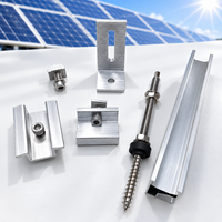 Support de rail de toit pour panneau solaire en aluminium, vis de fixation pour bois, fixation sur toit en béton, structure durable, exportateur