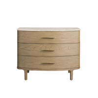 Table de chevet moderne en bois massif avec 3 tiroirs, personnalisable pour hôtel et appartement