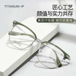 Monture de lunettes en titane M6123, rectangulaire, monture intégrale, légère, unisexe, verres en acrylique, origine Danyang - Product Image 4