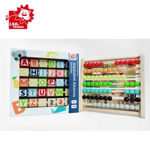 Cadre d'apprentissage Double face outils d'enseignement jouets éducatifs couleur bébé Alphabet en <span class=keywords><strong>bois</strong></span> <span class=keywords><strong>boulier</strong></span> - Product Image 3