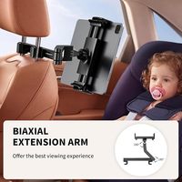 Support de tablette universel pour tableau de bord de voiture, anti-poussière, en ABS, OEM personnalisé, bras rotatif extensible, pour tablettes de 4,7 à 13 pouces, vente en gros