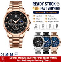 Montre pour homme Poedagar 928 de luxe, chronographe, acier inoxydable, quartz, lumineuse, étanche, Montre Reloj