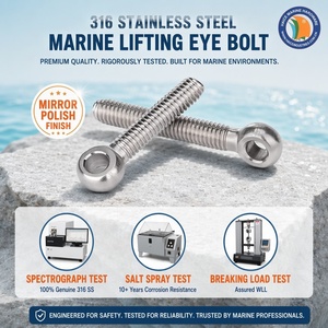 Perno de Ojo de Elevación de Acero Inoxidable 316 M8x60mm con Cabeza Soldada para Barco, Kayak, Dinghy, Yate, Accesorios de Herraje para Embarcaciones - Product Image 3