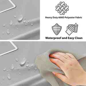 Chariot de tri du linge à 3 sacs, robuste, argent - Product Image 4