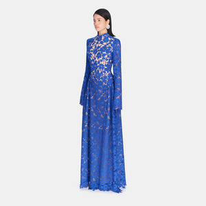 royal blue sheath dress Stylish Blue Designer Drape Dress for All Occasions S main image 0