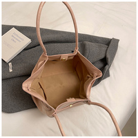 Sac à bandoulière décontracté en cuir PU souple et infroissable grande capacité pour femme, couleur unie, idéal pour le quotidien, les courses et les voyages
