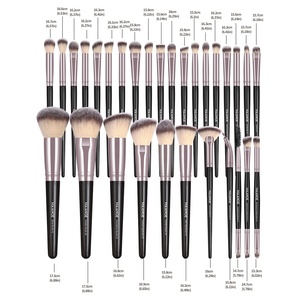MAANGE - Pinceaux de maquillage de qualité supérieure en gros - Ensemble de pinceaux de maquillage portables noirs pour les voyages - Livré avec un sac en velours - <span class=keywords><strong>Pinceau</strong></span> de maquillage - Product Image 6