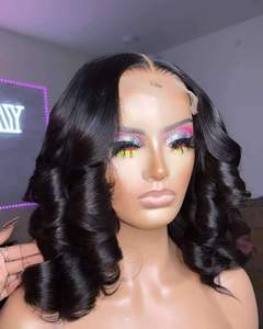 High Quality Virgin Human Hair Closure 4'*3.5' Lace Straight Remy Natural Color Middle-Part Raw Vietnamese <b>Wig</b> <b>Braiding</b> Hair - Product Image 5