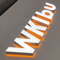 Papan Nama Toko Huruf 3D Custom, Papan Nama LED Luar Ruangan, Huruf Channel untuk Iklan Toko untuk Perusahaan