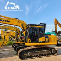 Excavatrice sur chenilles hydraulique Komatsu PC160 d'occasion, 16 tonnes, d'origine japonaise, faible nombre d'heures de fonctionnement, sans fuite d'huile, pour l'exploitation minière et la construction