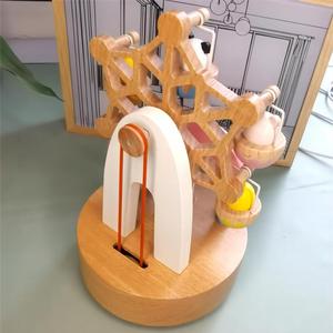 Nouveautés : Boîte à musique en bois avec animaux, jouets éducatifs, décoration, mini-cadeaux musicaux à manivelle en bois pour enfants, garçons et filles - Product Image 3