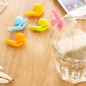 Marqueurs de verres en silicone sans BPA en forme d'escargot, résistants à la chaleur, supports de cuillères à thé écologiques, de qualité alimentaire, en forme de dessin animé - Product Image 2