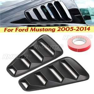 Pair 1/4 Quarter Side <b>Window</b> Louvers Scoop Cover <b>Vent</b> for Ford Mustang 2005 2006 2007 2008 2009 2010 2011 2012 2013 2014 - Product Image 1