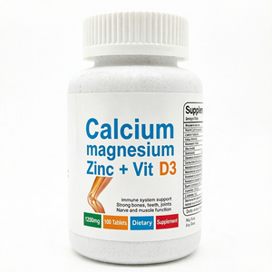 Comprimés de magnésium et de vitamine D3 en marque privée OEM ODM, complément alimentaire pour soutenir le système immunitaire des hommes, 100 comprimés - Product Image 3
