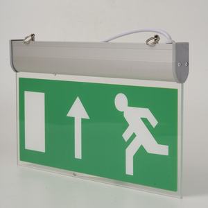 SALIDA אקריליק אש LED שלט יציאה תאורת חירום דו צדדית אלומיניום פלסטיק 3 שעות גיבוי לשימוש פנימי AC 85-265V - Product Image 3