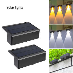 Applique murale extérieure solaire haute luminosité avec lumière <span class=keywords><strong>LED</strong></span> étanche pour porte d'entrée de jardin IP 65 - Product Image 3