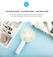 Mini ventilateur portable mignon Macaron, rechargeable par USB, ventilateur de bureau portatif, 3 vitesses, petit ventilateur de refroidissement, cadeau d'été