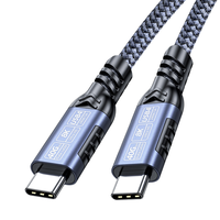 Menyediakan pabrik 240W Thunderbolt 4 USB4 C 8K Video PD Tipe C kabel 40Gbps jaket nilon Hard Disk Thunderbolt 4 kabel USB C Pro