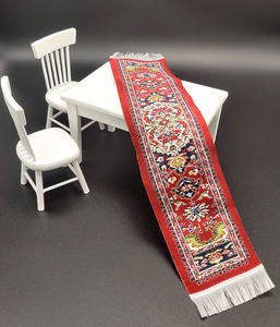 Miniature per case delle bambole Mini tappeto tappeto Runner tavolo Flug ricamato per accessori per case delle bambole - Product Image 3