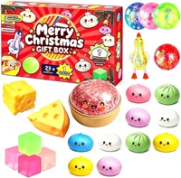 Calendrier de l'Avent de Noël : Boîte Mystère Squishy Maltose en forme de Boulette Vapeur, Jouet Anti-Stress à Remontée Lente