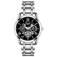Montre Homme Lumineuse Étanche Creuse Décontractée Chennuo avec Bracelet en Alliage, Mouvement Quartz – Idéale pour le Dropshipping et le Commerce International (Live-Stream)