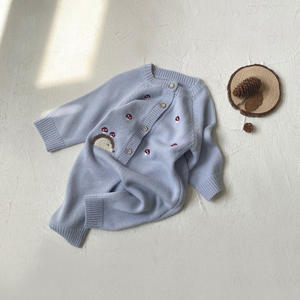 Ropa De Bebé Recién Nacido Para Otoño e Invierno Mameluco Suéter De Moda Para Niño Pelele Para Niña Mono De Bebé Tejido Con Champiñones - Product Image 3