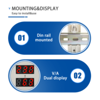 Dispositif stabilisateur de sortie protecteur V/A réglable monté sur rail DIN de protection de courant sous-tension intelligente